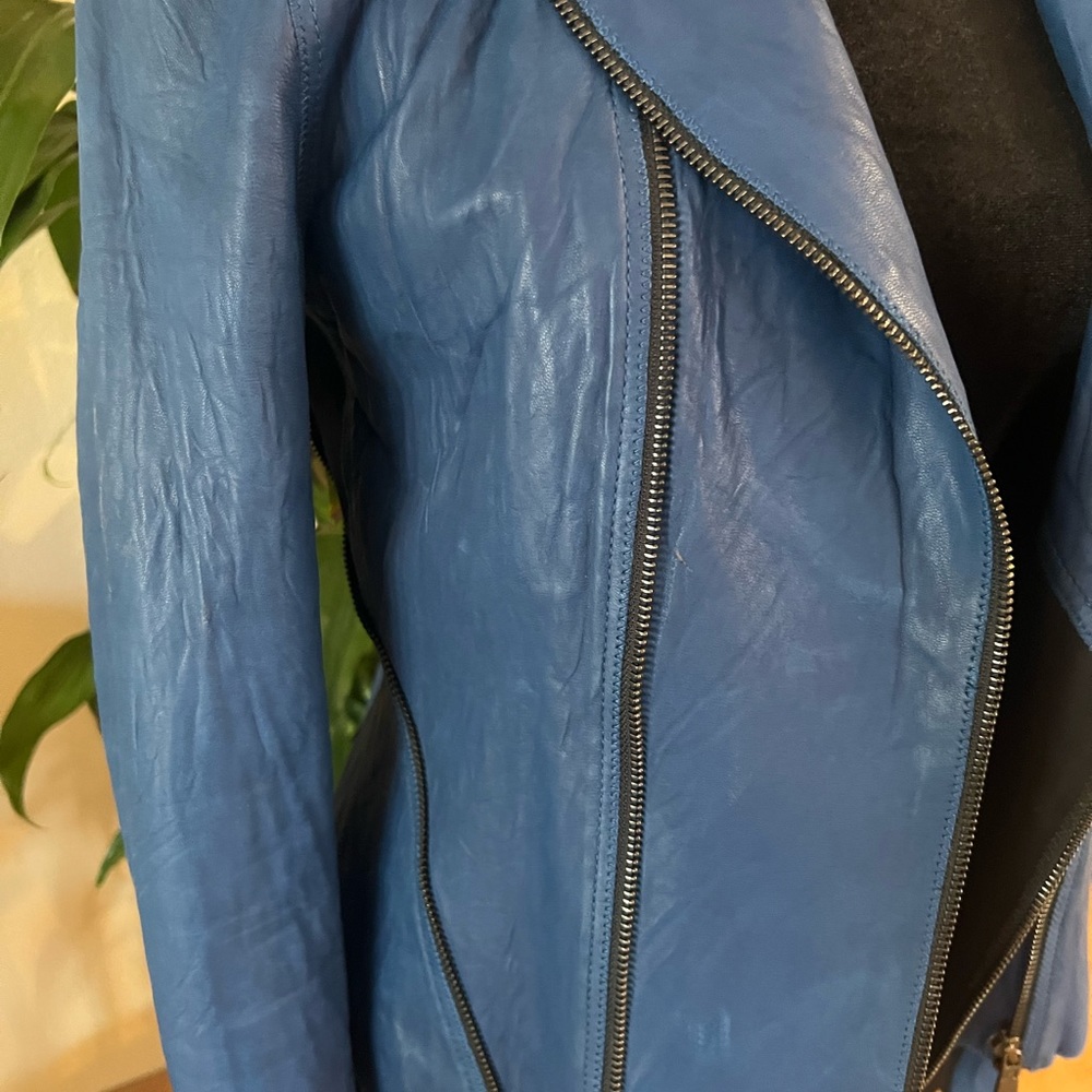 Elie tahari leather moto jacket - Picture 13 of 16